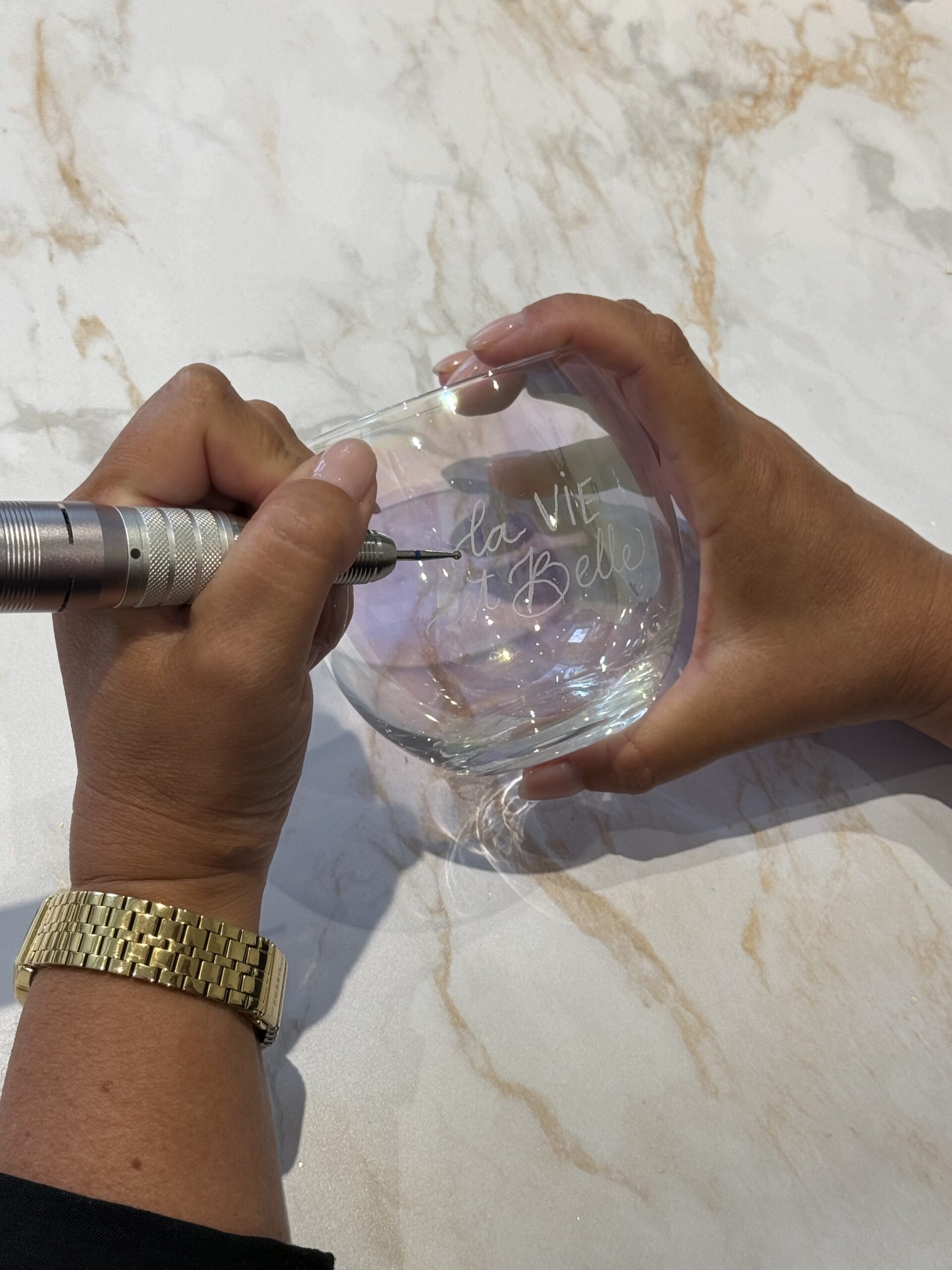 gravure sur verre