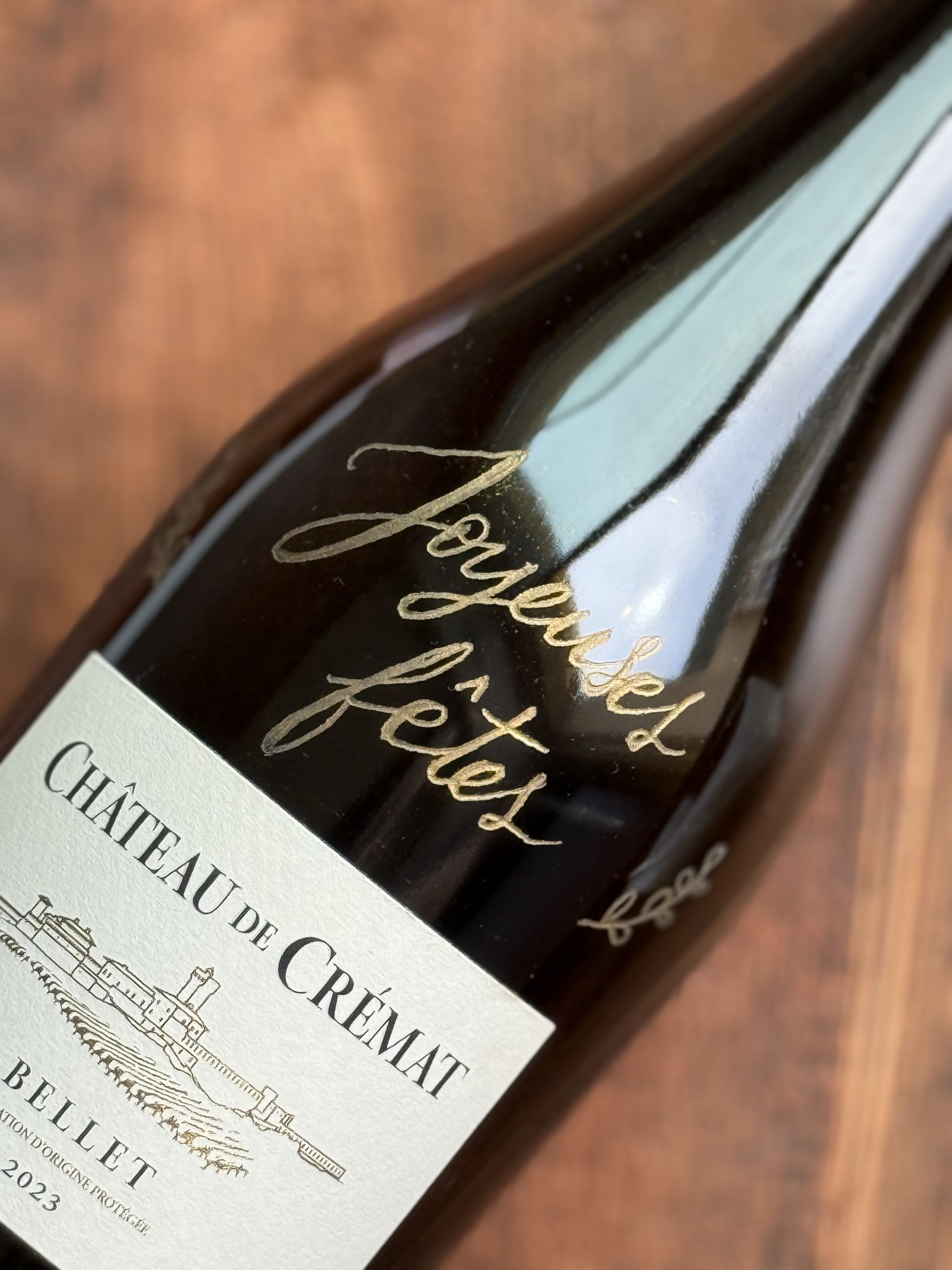 Gravure sur bouteille