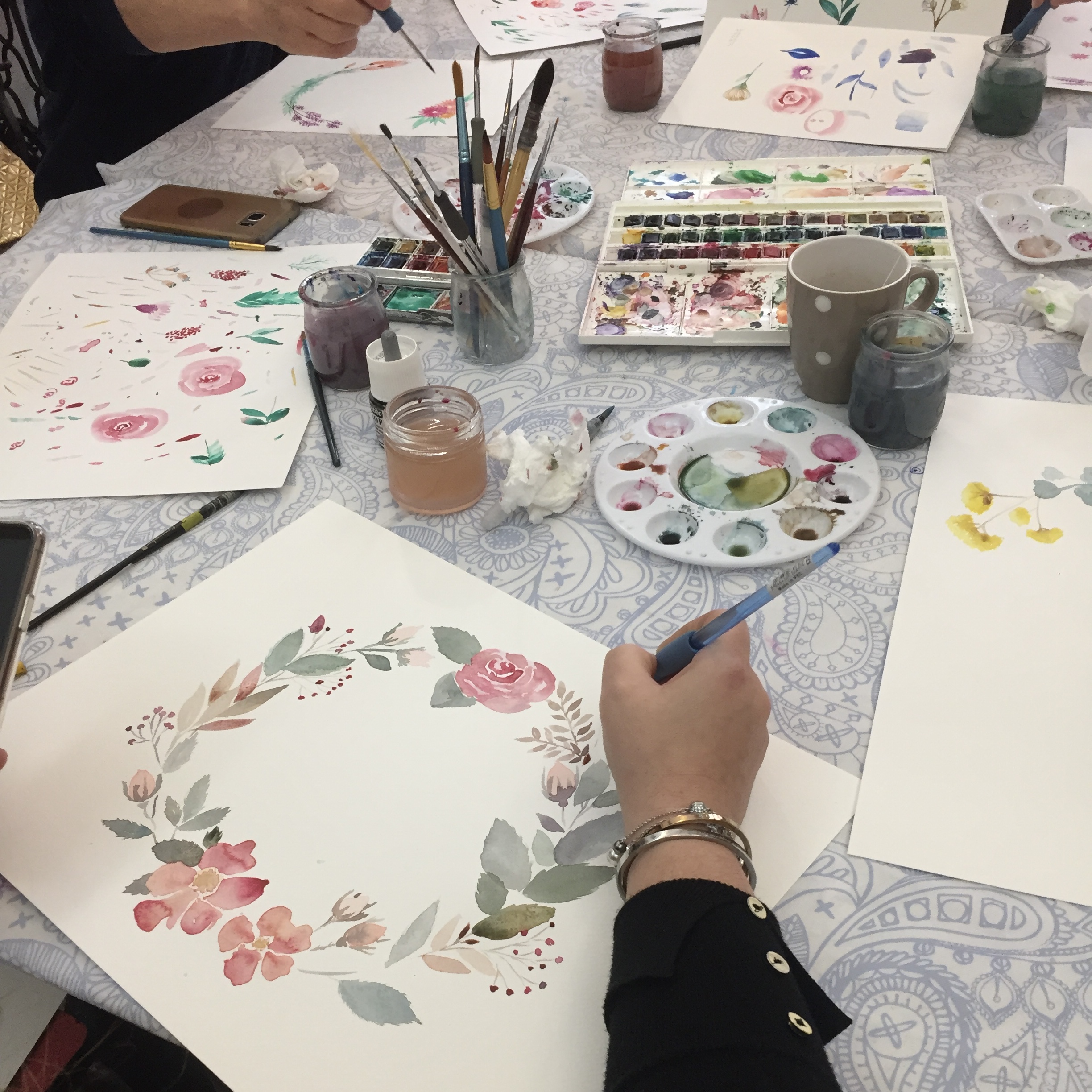 Atelier créatif aquarelle en groupe ou individuelle Nice Jeym