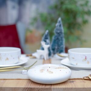 décoration de table porcelaine peinte à la main unique Jeym