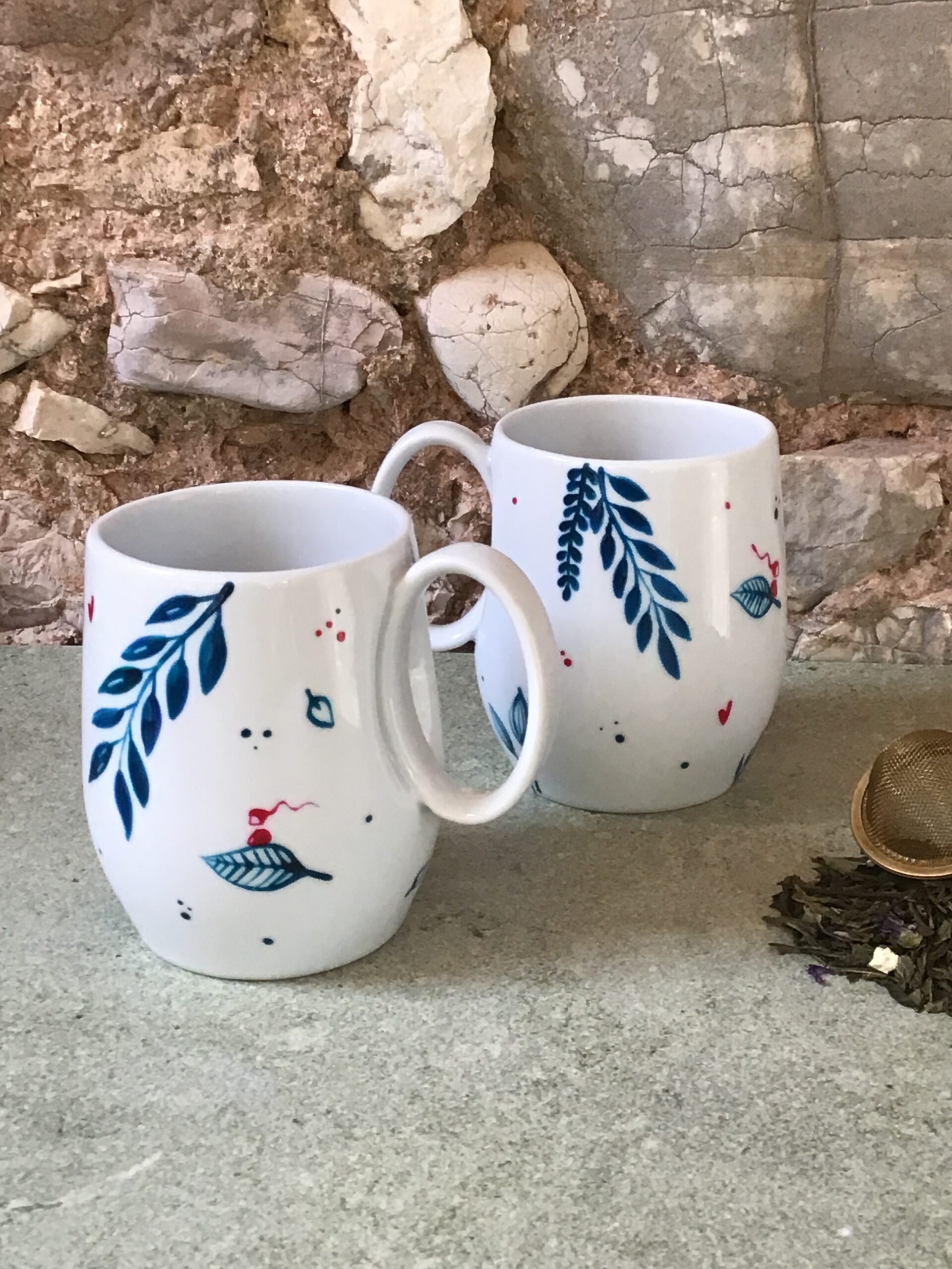 Mug Th Yaka Cl Porcelaine Collection Bleue Jeym Illustrations