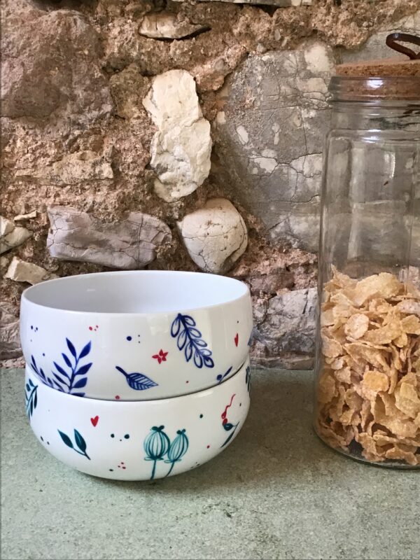 Bol yaka porcelaine peinte - collection BLEUE – Image 4