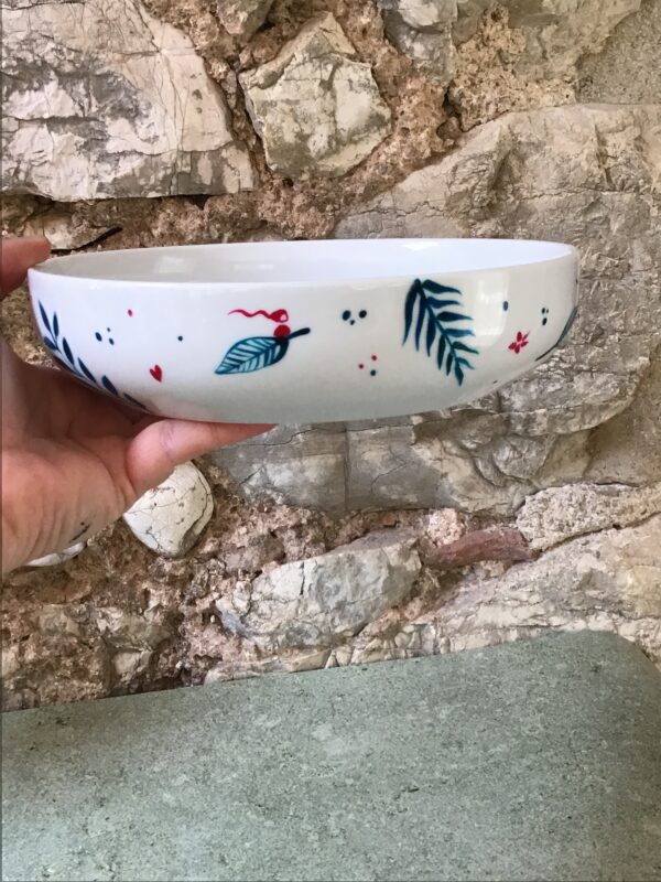 Saladier yaka porcelaine - collection BLEUE