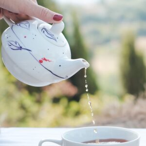 Théière égoïste monodose boule porcelaine