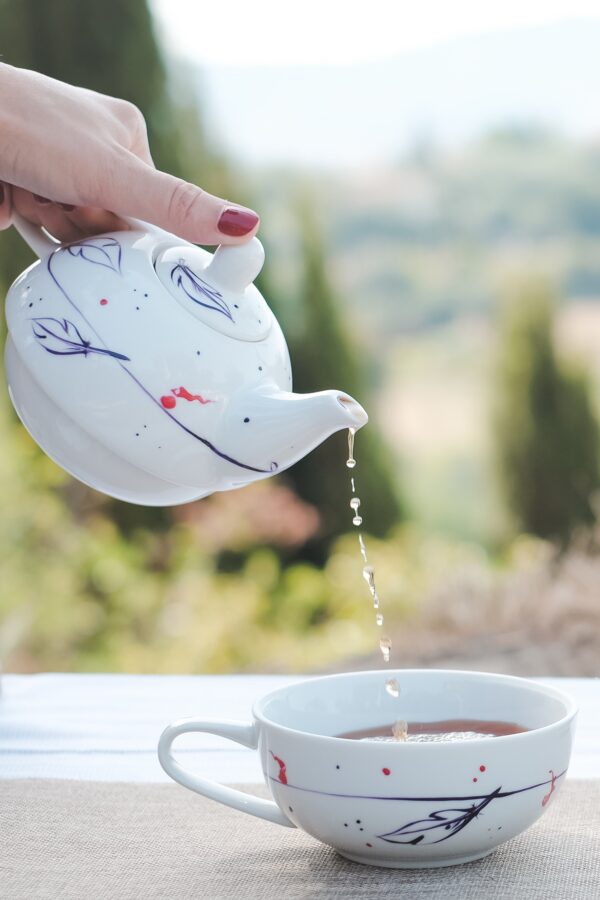 Théière égoïste monodose boule porcelaine