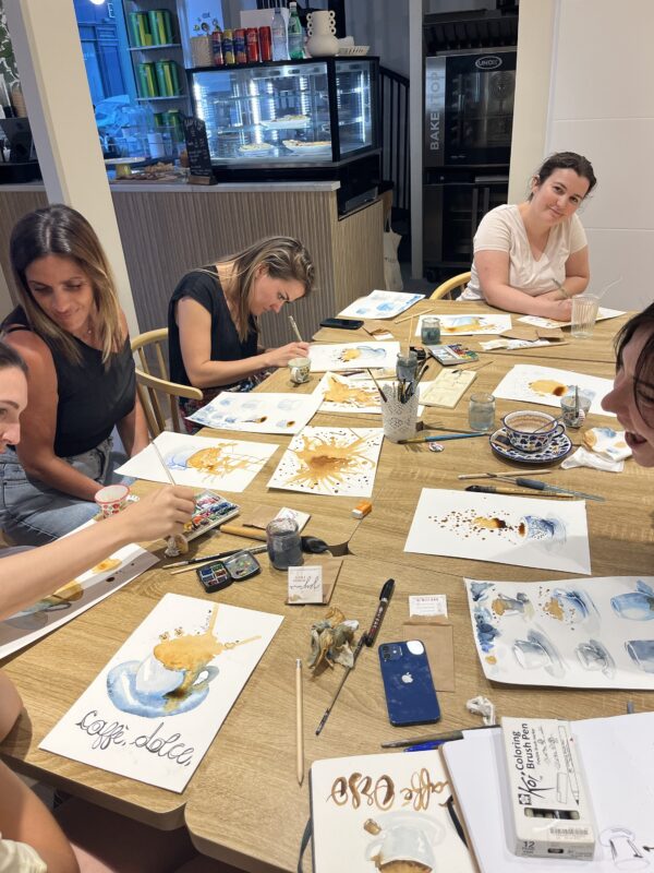 Atelier Aquarelle au café